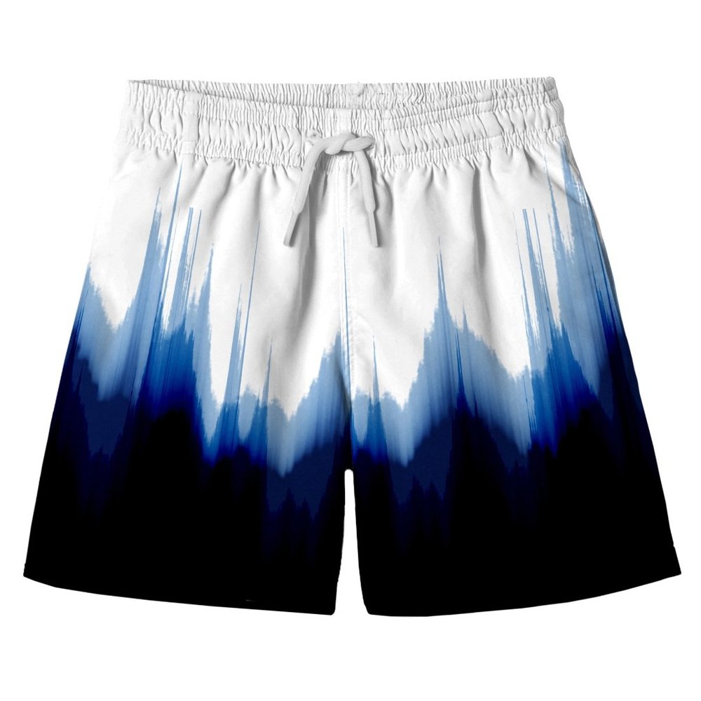 Stella Cove NWT Boys White Blue Dip Dye Elastic Drawstring Waist Shorts Size 12Y